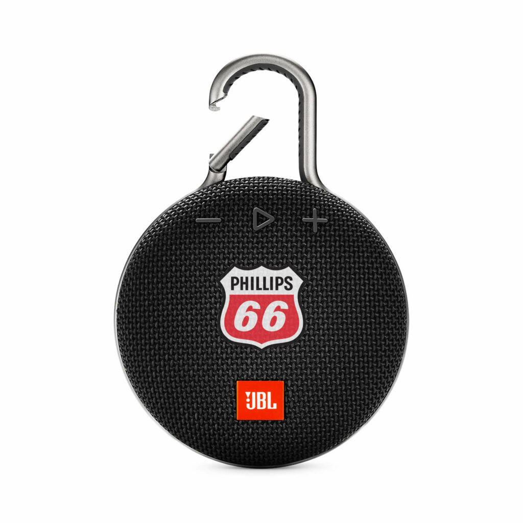 JBL Clip 3 Portable Bluetooth® Speaker with Phillips 66 sticker in front